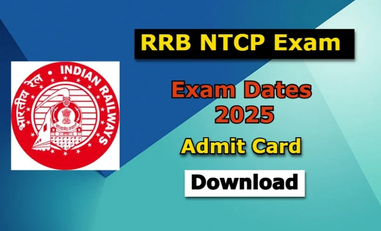 RRB NTCP Exam Admit Card Download